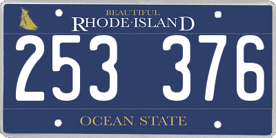 RI license plate 253376