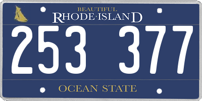 RI license plate 253377