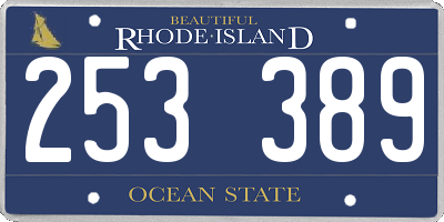 RI license plate 253389