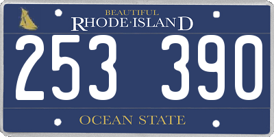 RI license plate 253390