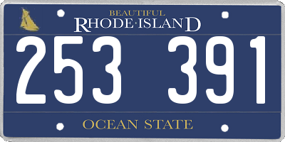 RI license plate 253391