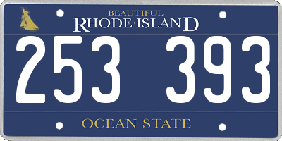 RI license plate 253393
