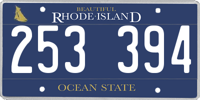 RI license plate 253394