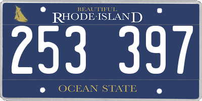 RI license plate 253397