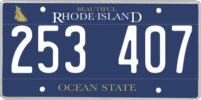 RI license plate 253407