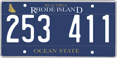RI license plate 253411