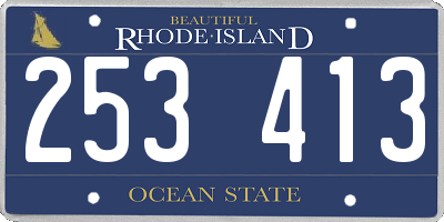 RI license plate 253413