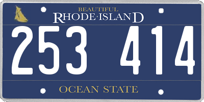 RI license plate 253414