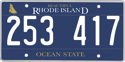 RI license plate 253417