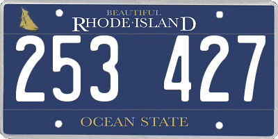 RI license plate 253427