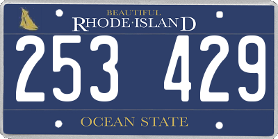 RI license plate 253429