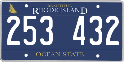 RI license plate 253432
