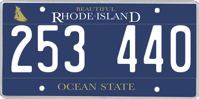 RI license plate 253440
