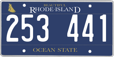 RI license plate 253441
