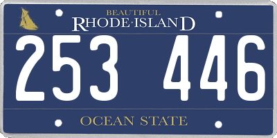 RI license plate 253446