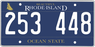 RI license plate 253448
