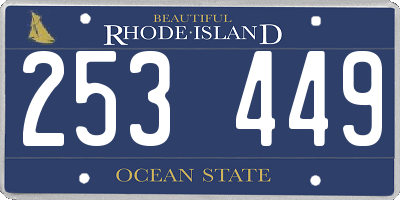 RI license plate 253449
