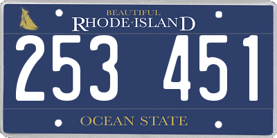 RI license plate 253451