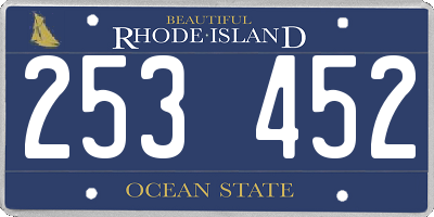 RI license plate 253452