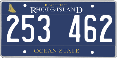 RI license plate 253462