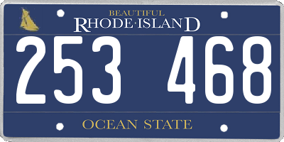 RI license plate 253468
