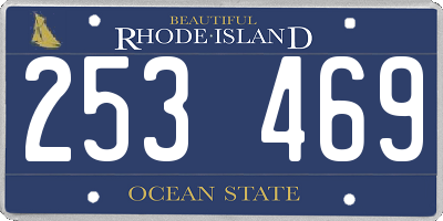 RI license plate 253469
