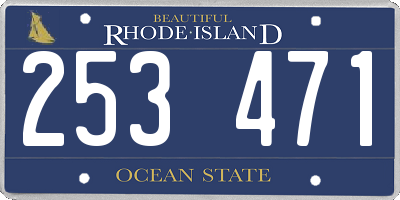 RI license plate 253471