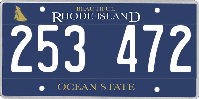 RI license plate 253472
