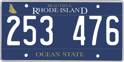 RI license plate 253476