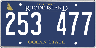 RI license plate 253477