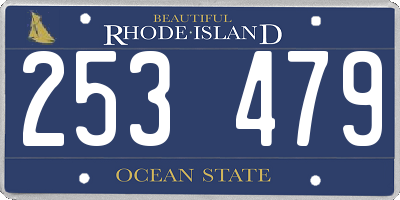 RI license plate 253479