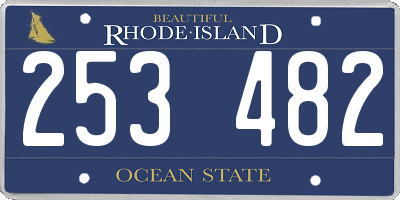 RI license plate 253482