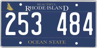 RI license plate 253484