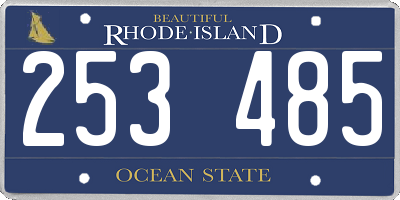 RI license plate 253485