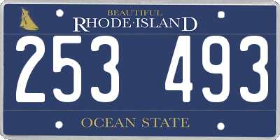 RI license plate 253493