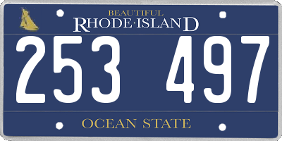 RI license plate 253497