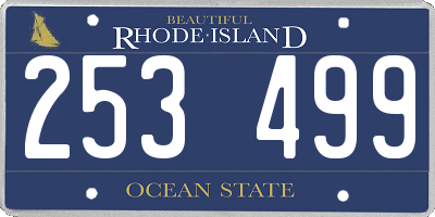 RI license plate 253499