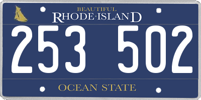 RI license plate 253502
