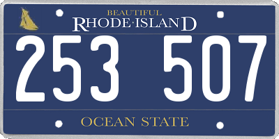 RI license plate 253507