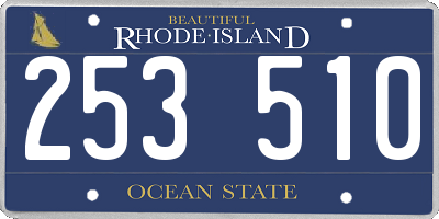 RI license plate 253510