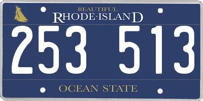 RI license plate 253513