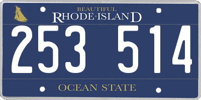 RI license plate 253514