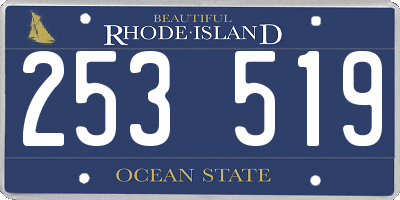 RI license plate 253519