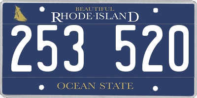 RI license plate 253520