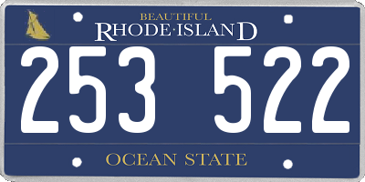 RI license plate 253522