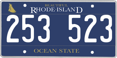 RI license plate 253523