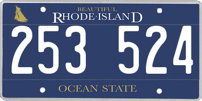 RI license plate 253524
