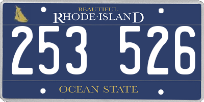 RI license plate 253526