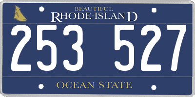 RI license plate 253527