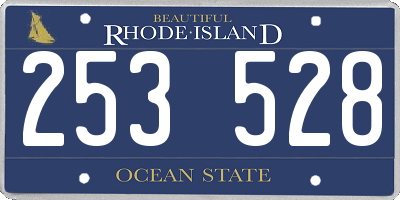 RI license plate 253528